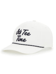 Tee Time Script Golf Cap (Bright White) 