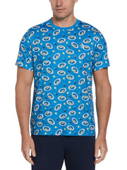 Men's Tennis Print Crew Neck Tee