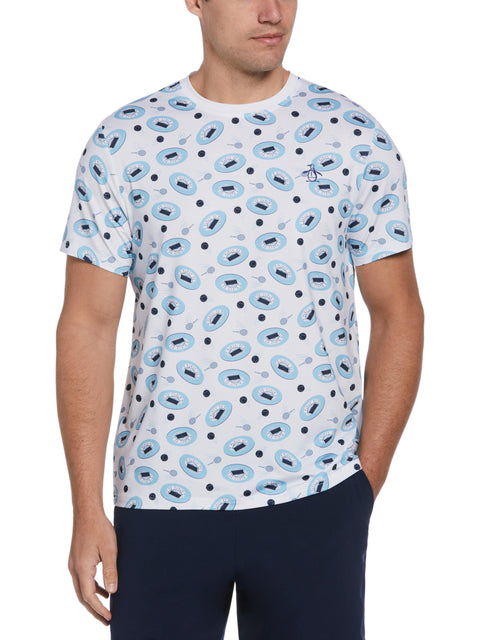 Men's Tennis Print Crew Neck Tee