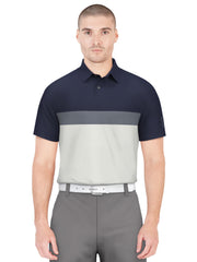 Textured Color Block Golf Polo (Peacoat) 