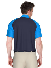 Men's Textured Color Block Golf Polo