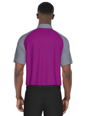 Men's Textured Color Block Golf Polo