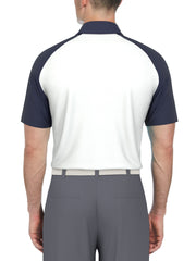 Textured Color Block Golf Polo (Peacoat) 