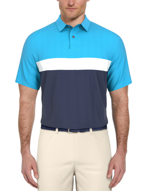 Textured Color Block Golf Polo (Spring Break) 