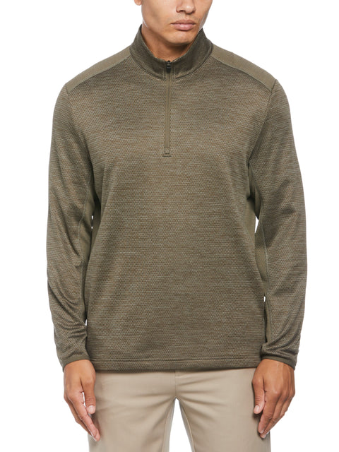 Men's Two Tone Space Dye 1/4 Zip Golf Pullover