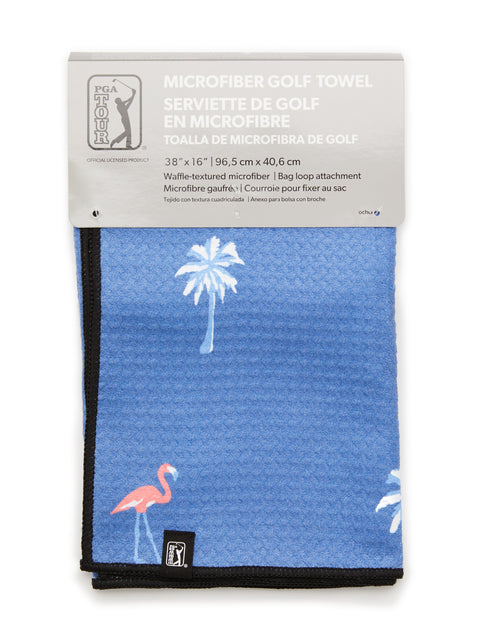 PGA TOUR PRINTED MICROFIBER WAFFLE TOWEL 3 (Dutch Blue) 