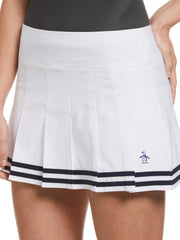 Women's 13" Contrast Hem Pleated Tennis Skort