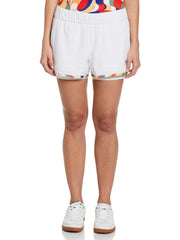 Women's 3" Printed Trim Stretch Tennis Shorts