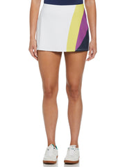 Women's A-line Block Tennis Skort (Bright White) 