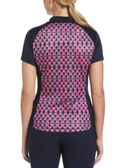 Birdie Geo Print Golf Polo (Peacoat) 