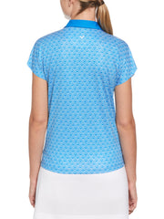 Chev Geo Printed Polo Top (Blue Sea Star) 