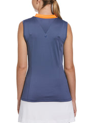 Color Block Chroma Stripe Golf Top (Blue Indigo) 