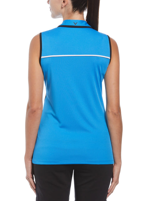 Color Block Golf Polo (Ibiza Blue) 