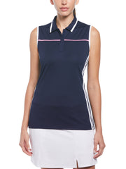 Color Block Golf Polo (Peacoat/Pink Sunset) 