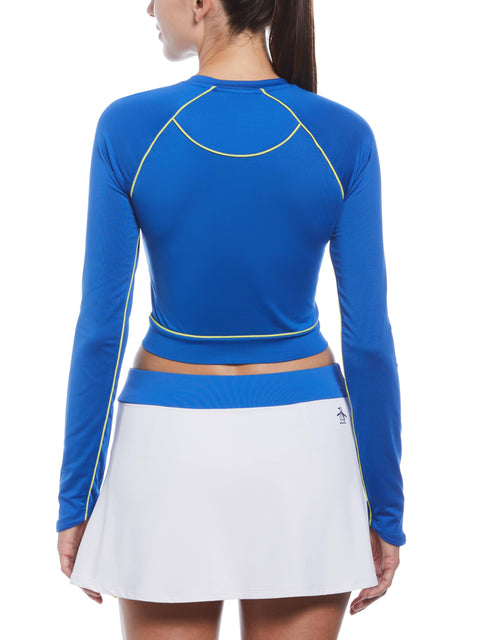 Cropped Sun Protection Shirt (Nautical Blue) 