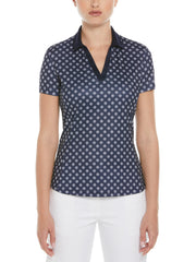 Essential Daisy Print Golf Polo (Peacoat) 