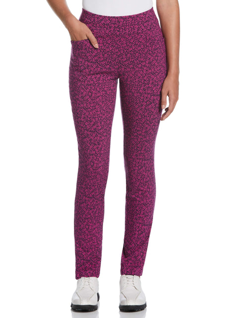 Geo Print Pull-On Golf Pant (Deep Purple) 