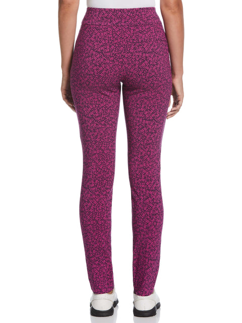 Geo Print Pull-On Golf Pant (Deep Purple) 