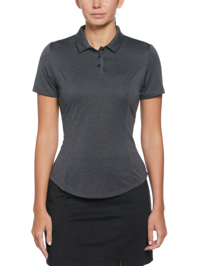 Heather Golf Polo (Black Heather) 