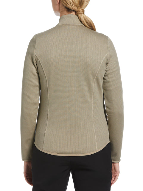 Midweight Layering Full Zip Golf Jacket (Plaza Taupe) 