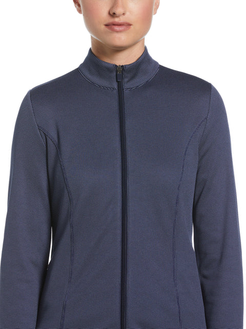 Midweight Layering Full Zip Golf Jacket (Peacoat) 