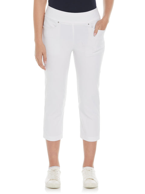 Pull-On Golf Capri Pant (Bright White) 