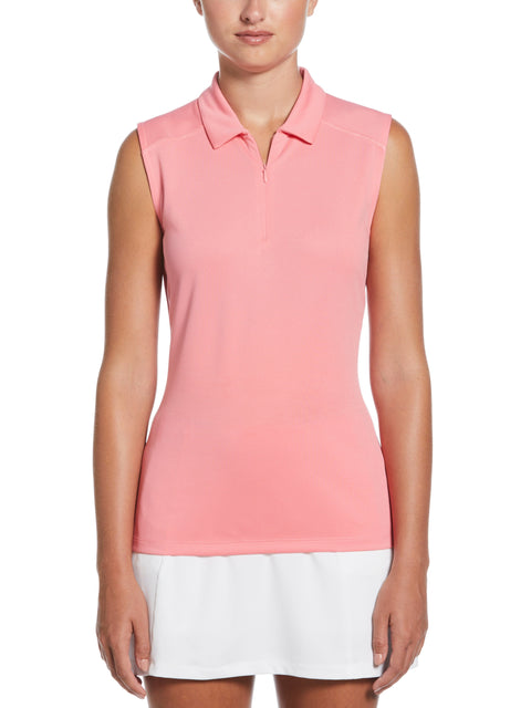 Sleeveless Airflux Polo (Strawberry Pink) 