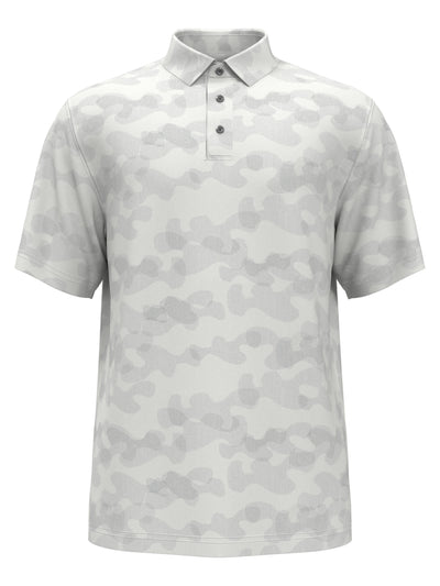 Boys Camo Print Herringbone Golf Polo