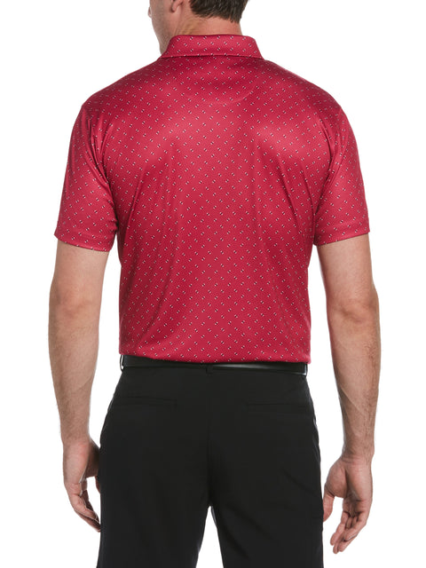 Men's All Over Geo Print Golf Polo