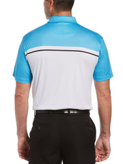 Men's Blocked Birdseye Print Golf Polo