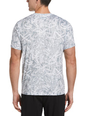 Graffiti Print Block Tennis Crew (Bright White) 