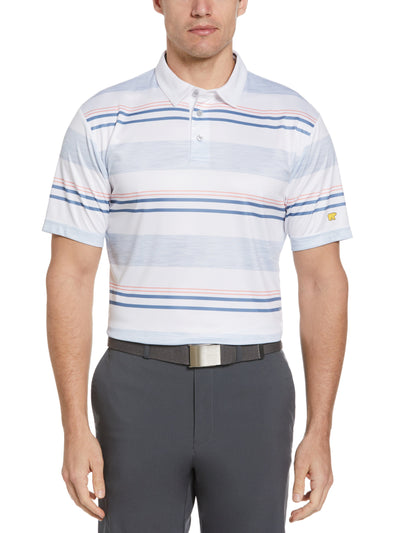 Men's Short Sleeve Printed Herringbone Stripe Polo