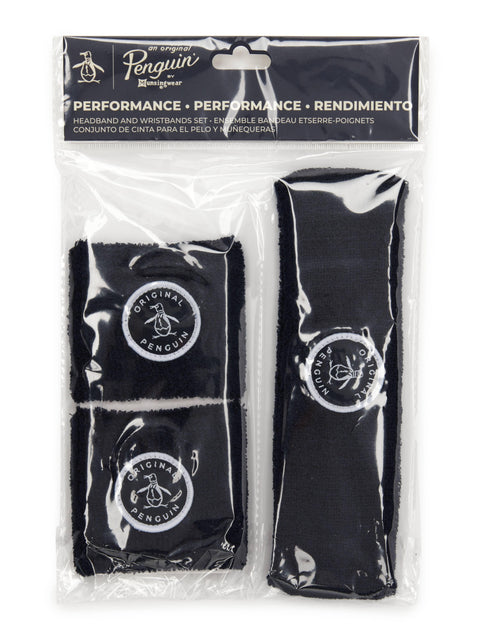 Terry Pete Logo Head & Wrist Sweatband Set (Black Iris) 