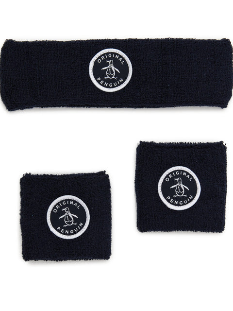 Terry Pete Logo Head & Wrist Sweatband Set (Black Iris) 