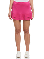 Essential Solid Double Flounce Tennis Skort (Very Berry) 