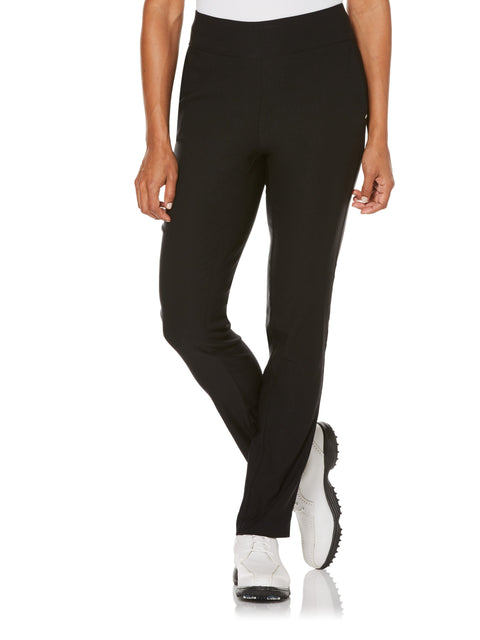 Plus Size Solid Stretch Pull-on Straight Leg Pant