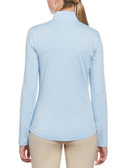 Women's Sun Protection Golf Shirt with Mesh Panels